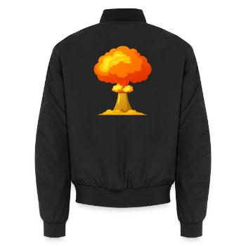 Nukleare Explosion Atomic - Unisex Bomberjacke - Schwarz - Hinten - AI Model Male 185 light (185cm)