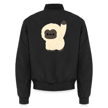 Kawaii Gibbon - Unisex Bomberjacke - Schwarz - Hinten - AI Model Male 185 light (185cm)
