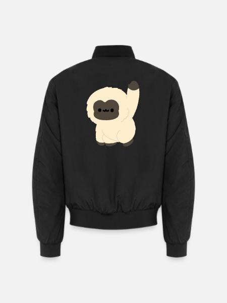 Kawaii Gibbon - Unisex Bomberjacke - Schwarz