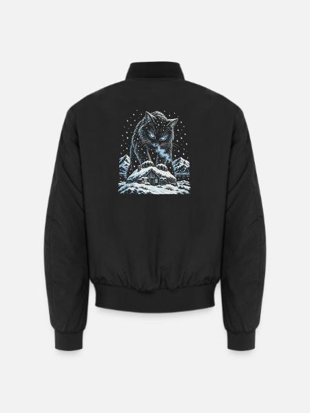 Die Julkatze aus Island - Unisex Bomberjacke - Schwarz