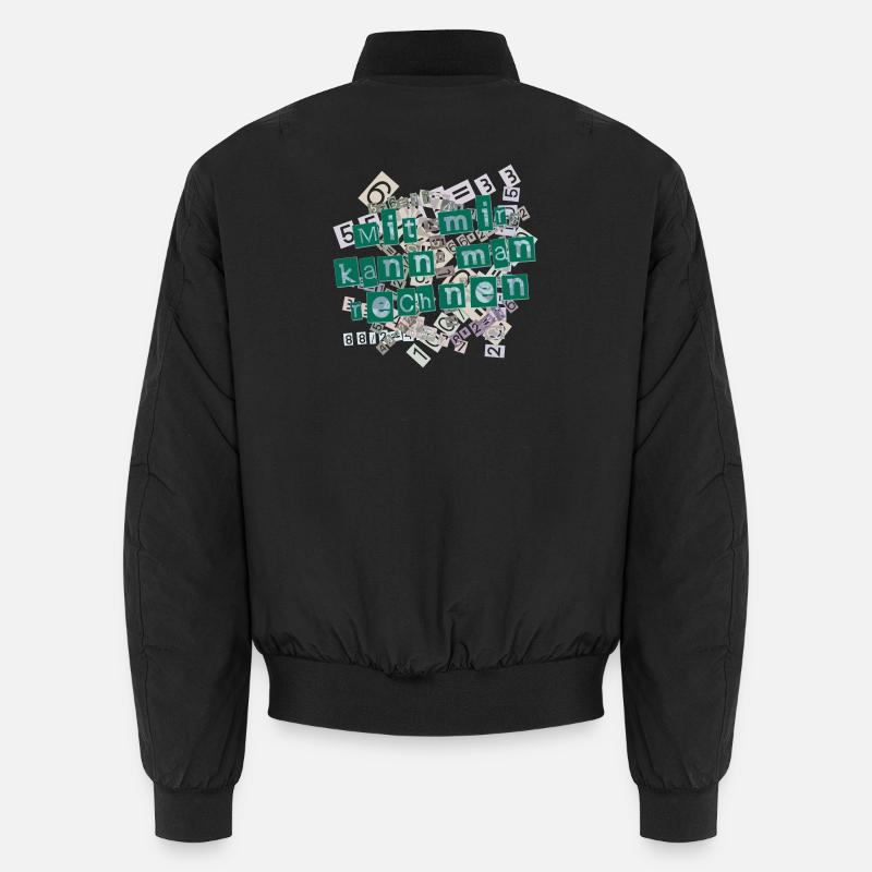 Mit mir kann man rechnen - Unisex Bomberjacke - Schwarz