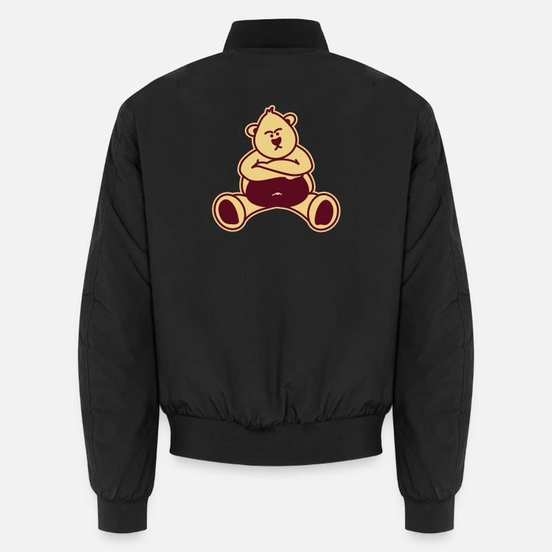 Böser Bär / Bear schmollt [v2 2c neg] Unisex Bomberjacke