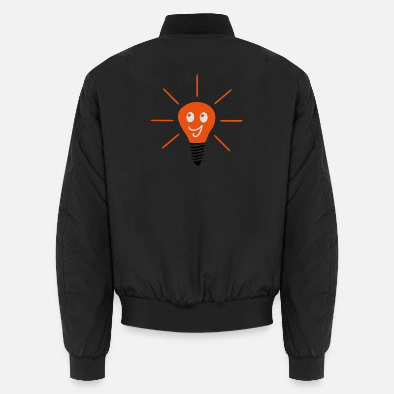 gluehbirne energie licht - Unisex Bomberjacke - Schwarz