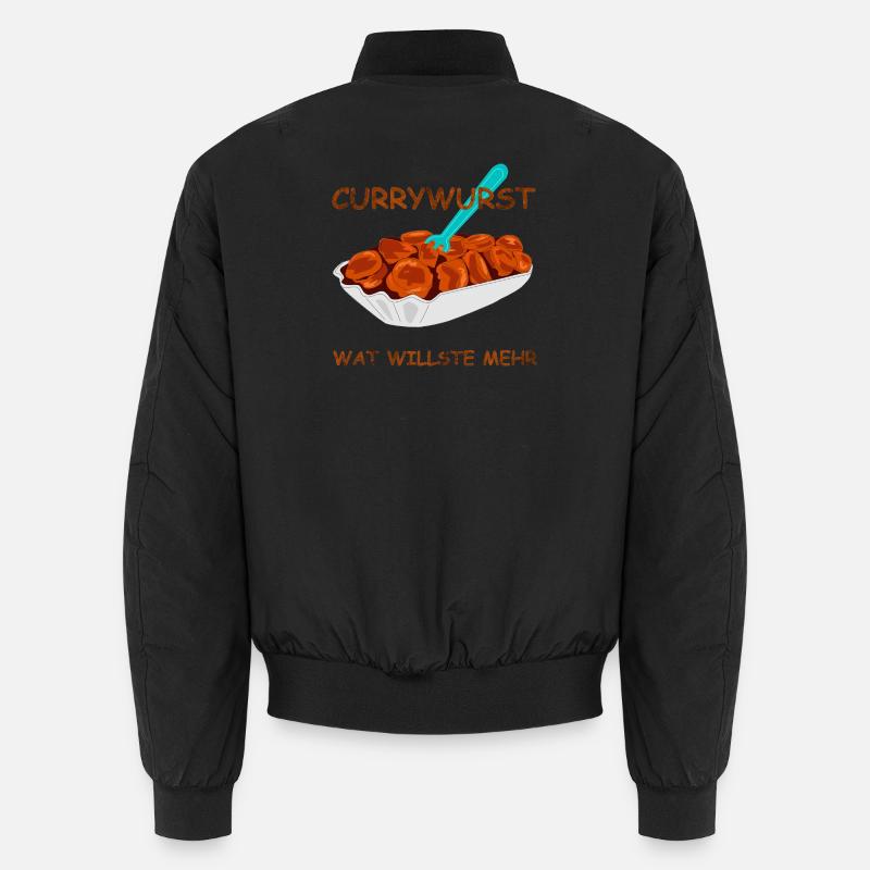 speise currywurst spruch - Unisex Bomberjacke - Schwarz