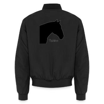 Kaltblut schwarz - Unisex Bomberjacke - Schwarz - Hinten - AI Model Male 185 light (185cm)