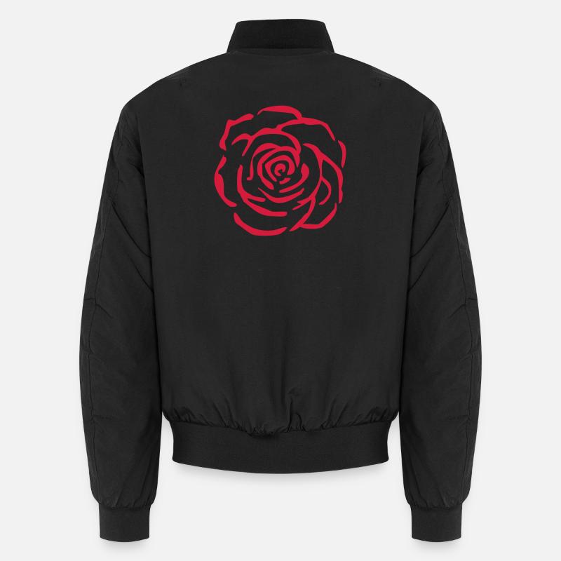 rose - Unisex Bomber Jacket - black