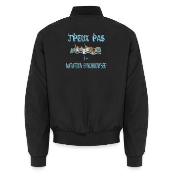 Ich kann kein Synchronschwimmen haben - Unisex Bomberjacke - Schwarz - Hinten - AI Model Male 185 light (185cm)