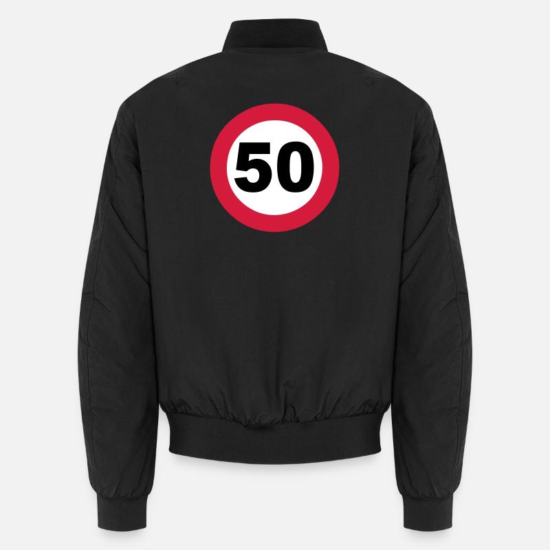 50e anniversaire , 50 ans , Panneau de signalisation 50 (25) Bomber unisexe