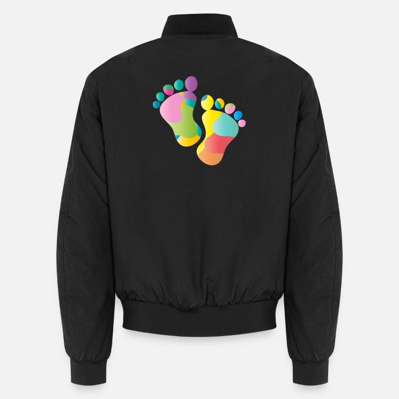 empreintes colorées de bébé Bomber unisexe