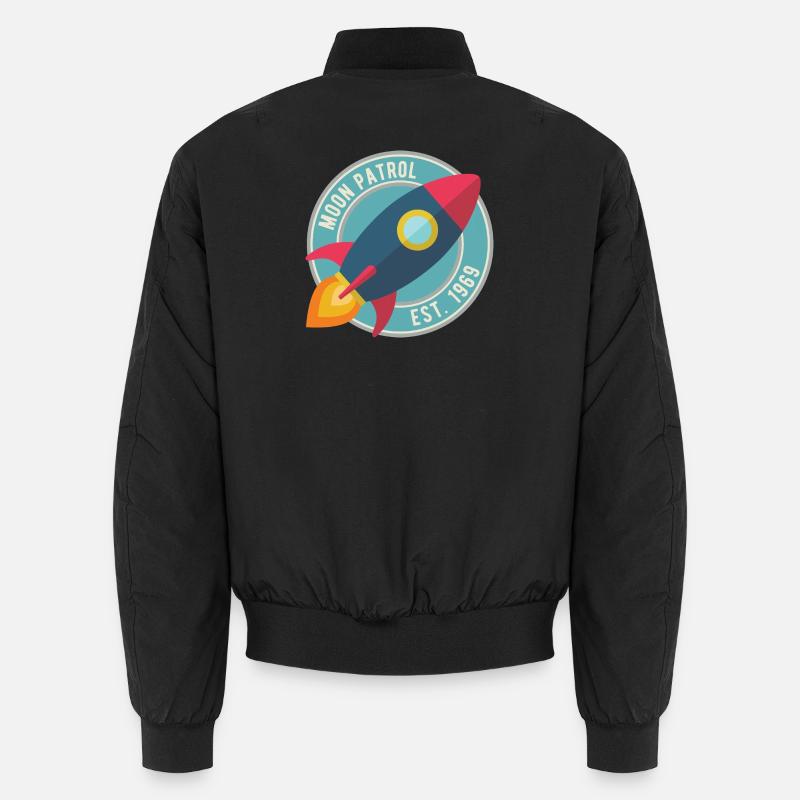 Fusée Moon Patrol Rocket - Bomber unisexe - noir