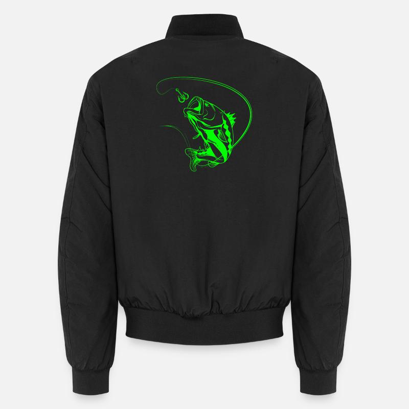 Leuchtender Angelfisch im Neon-Stil Unisex Bomberjacke