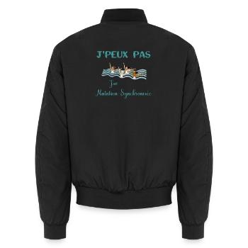 j'peux pas j'ai natation synchronisée foncé - Bomber unisexe - noir - Dos - AI Model Male 185 light (185cm)