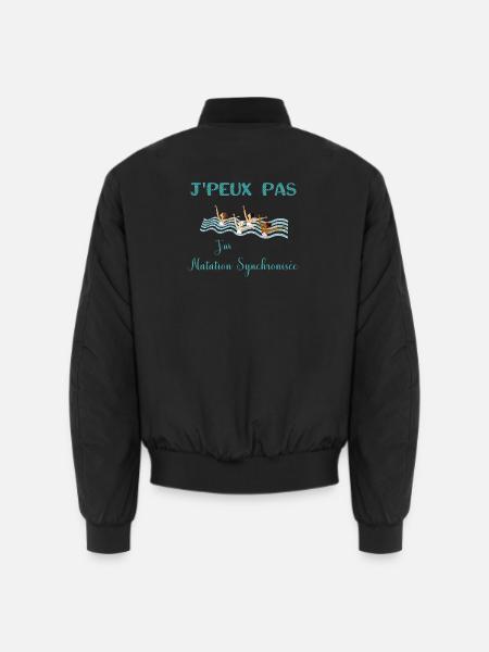 j'peux pas j'ai natation synchronisée foncé - Bomber unisexe - noir