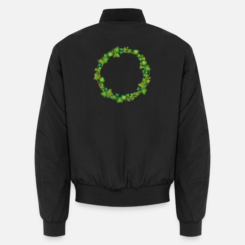 decorative ivy wreath or ivy frame Unisex Bomber Jacket