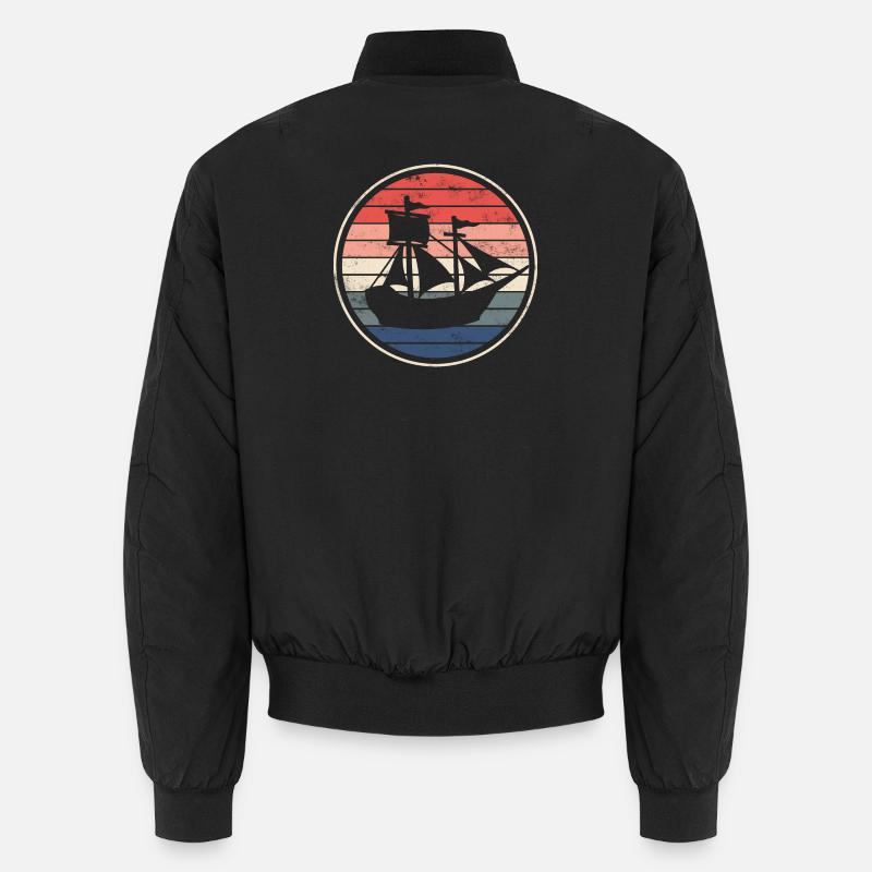 Boot Schiff Segelschiff Unisex Bomberjacke