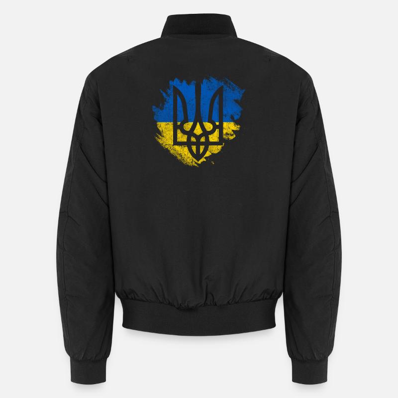 Drapeau trident ukrainien Brush Bomber unisexe