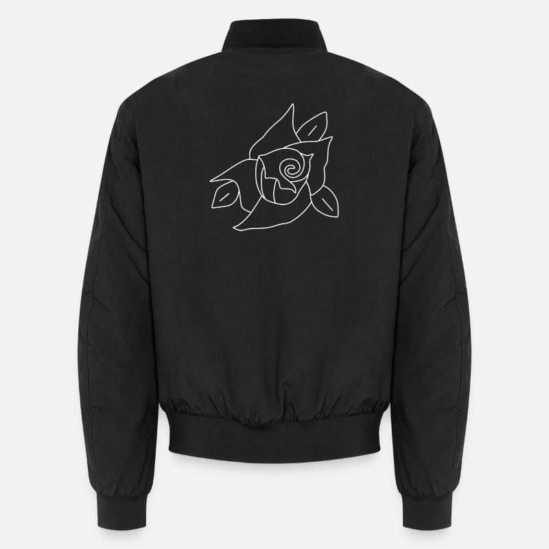Flower, White, White Flower Unisex Bomber Jacket