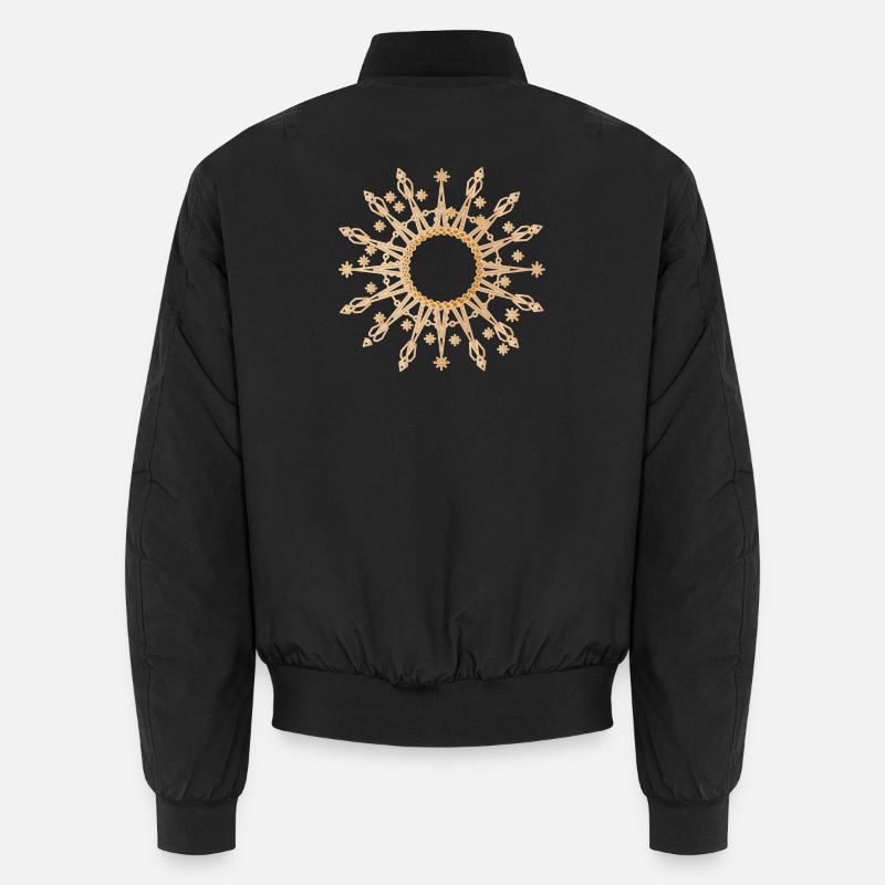 strahlender goldener Stern als Rahmen Unisex Bomberjacke