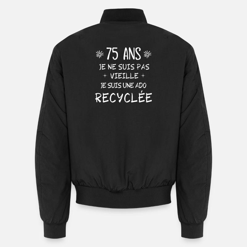 ado recyclée, anniversaire 75 ans, 75 ans Bomber unisexe