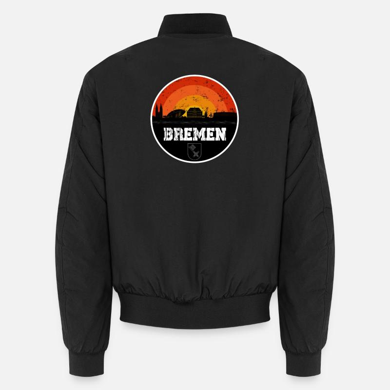 Bremen Skyline - Unisex Bomber Jacket - black