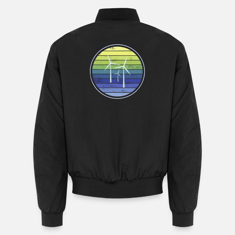 Windenergie Nachhaltigkeit - Unisex Bomberjacke - Schwarz