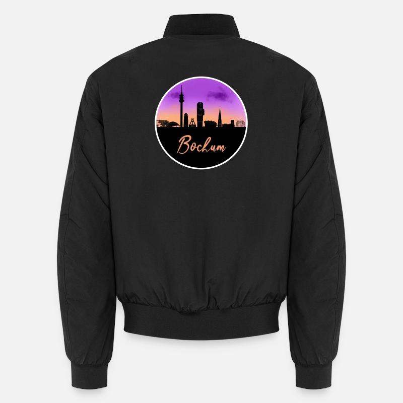 Bochum Fine Skyline - Bomber unisexe - noir