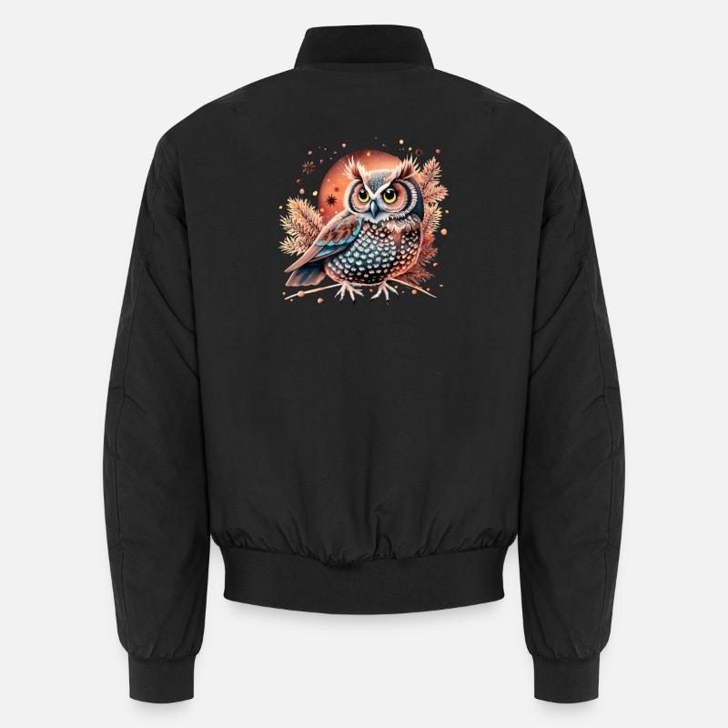 hibou_ niedliche Eule Unisex Bomberjacke