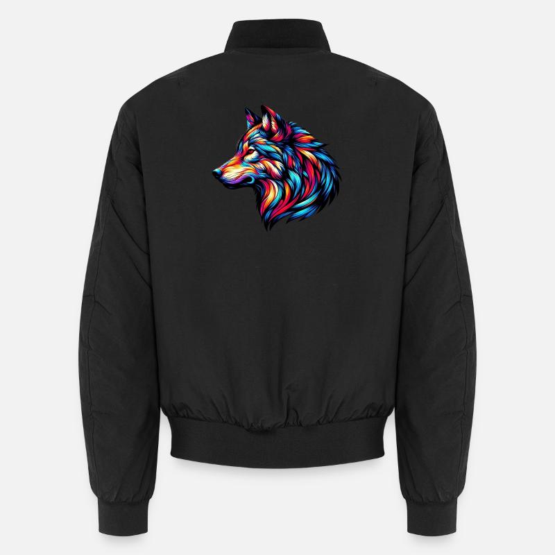 Loup - Bomber unisexe - noir