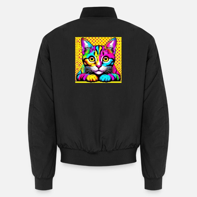 Chat Pop Art Bomber unisexe