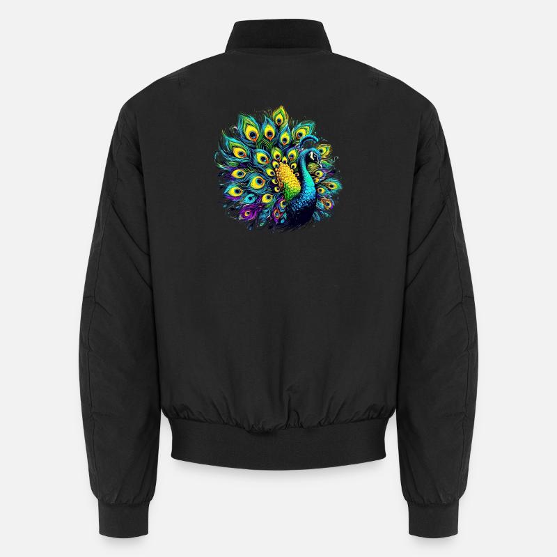 Pfau - Unisex Bomberjacke - Schwarz