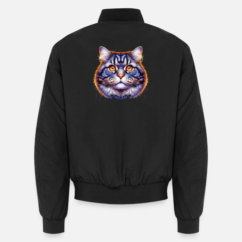 Katze - Unisex Bomberjacke - Schwarz