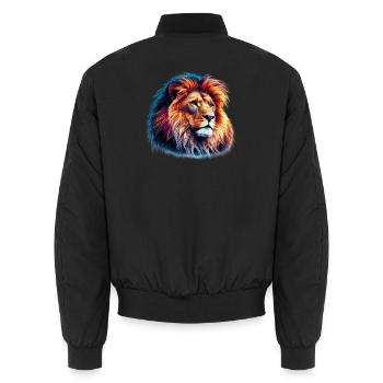 Lion - Bomber unisexe - noir - Dos - AI Model Male 185 light (185cm)