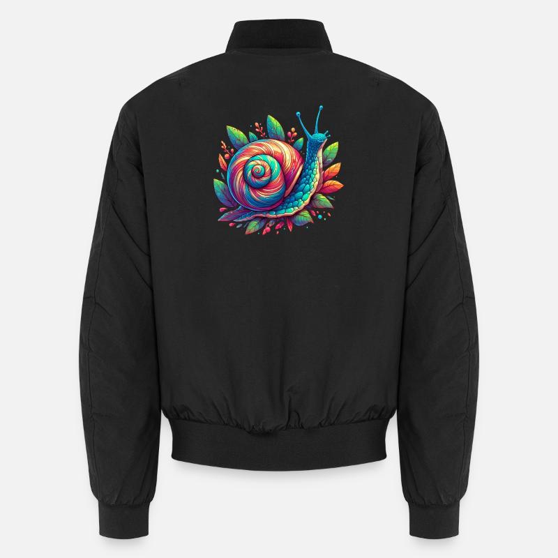 Snail - Unisex Bomber Jacket - black