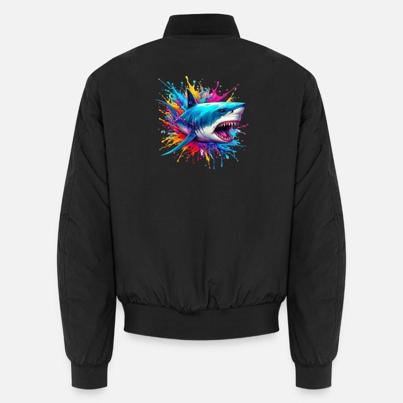 Shark - Unisex Bomber Jacket - black