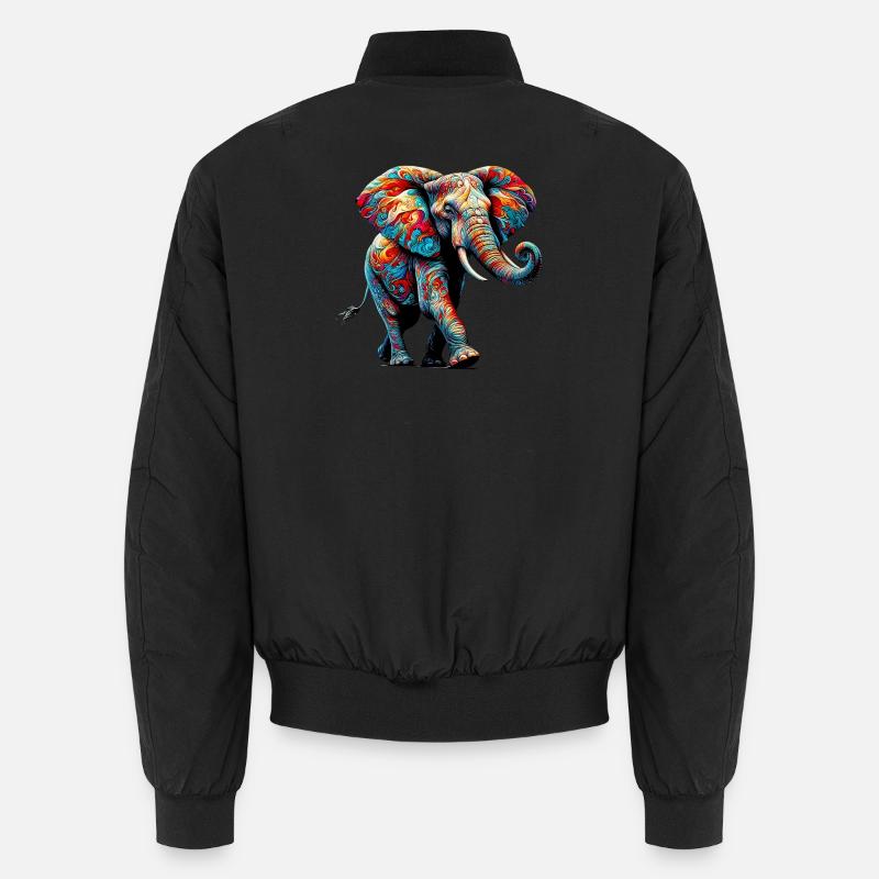 Elephant - Unisex Bomber Jacket - black