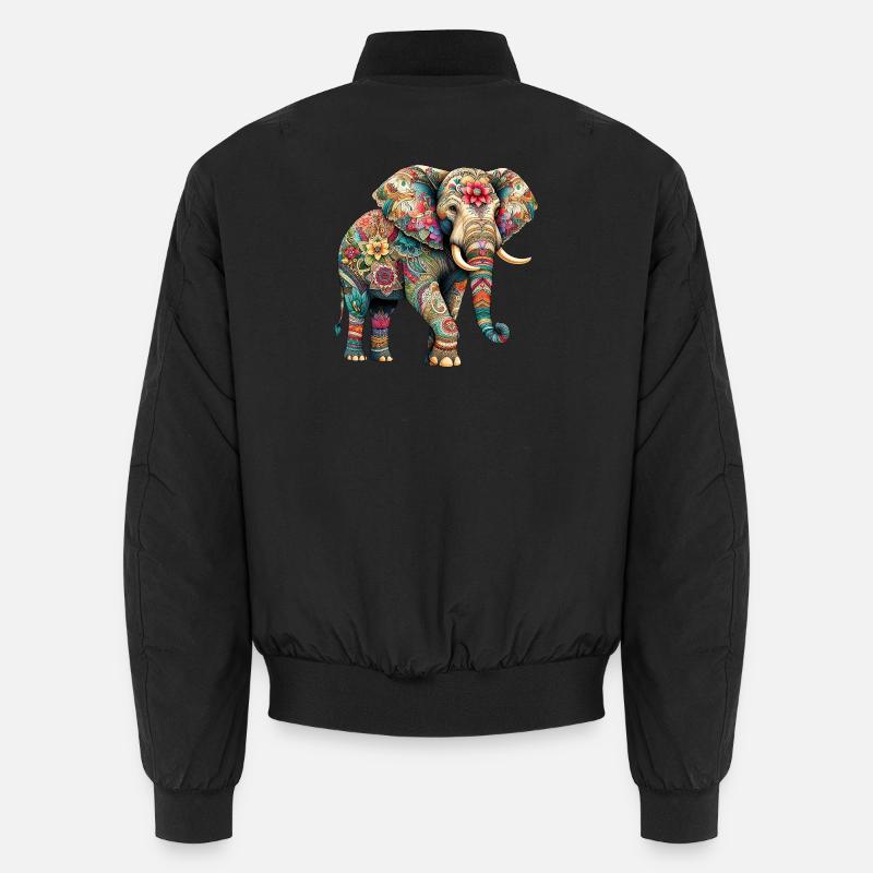 Elephant - Unisex Bomber Jacket - black