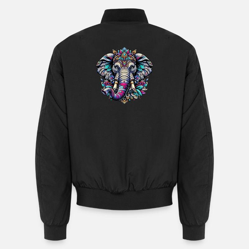Elefant - Unisex Bomberjacke - Schwarz