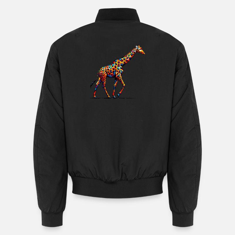 Girafe - Bomber unisexe - noir