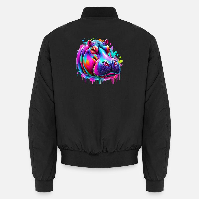 Hippopotamus Unisex Bomber Jacket