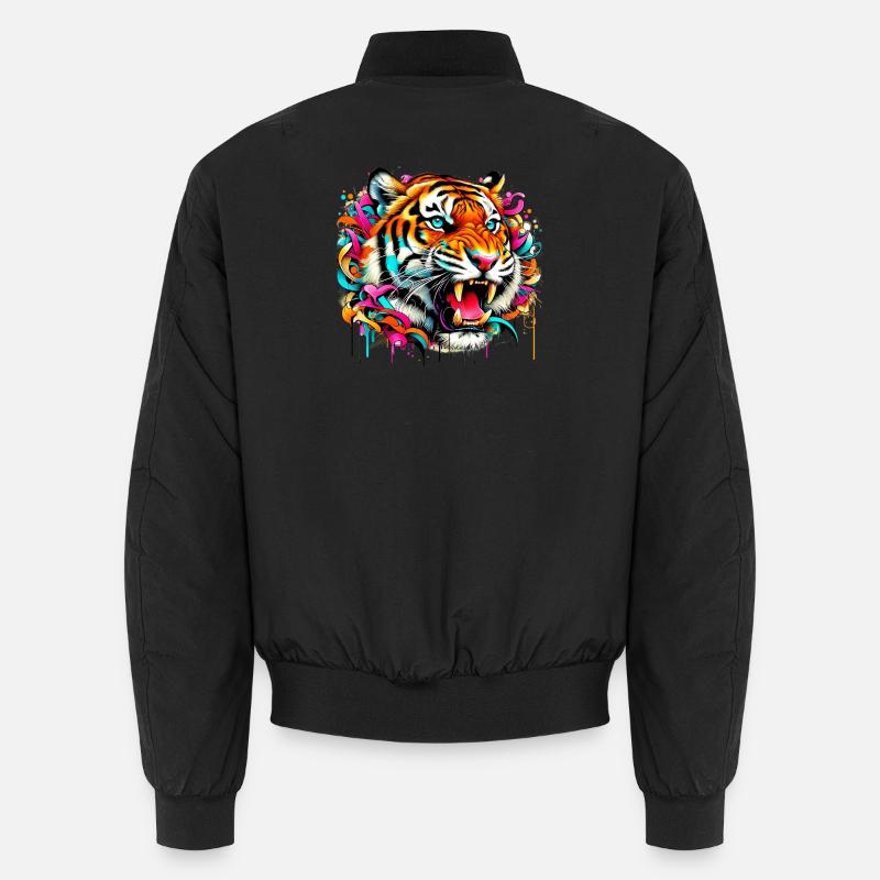 Tiger - Unisex Bomber Jacket - black