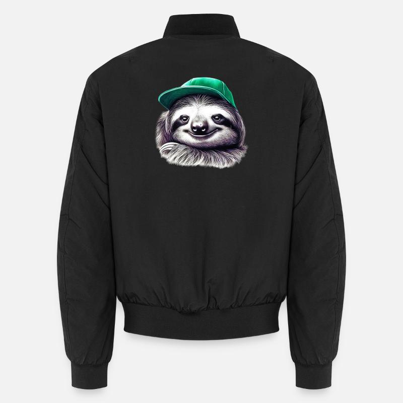 Faultier - Unisex Bomberjacke - Schwarz