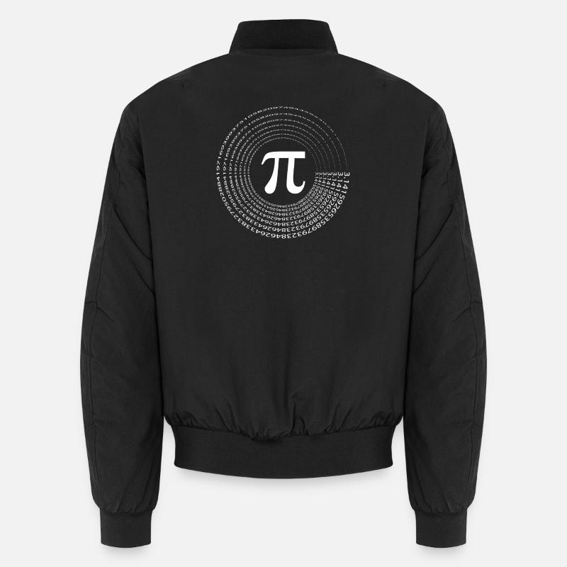 Pi spiral - Unisex Bomber Jacket - black