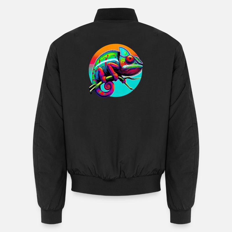 Chamäleon - Unisex Bomberjacke - Schwarz