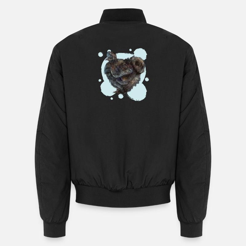 Le poulet noir soyeux Bomber unisexe