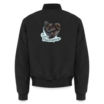 Die Plüschraptoren - Unisex Bomberjacke - Schwarz - Hinten - AI Model Male 185 light (185cm)