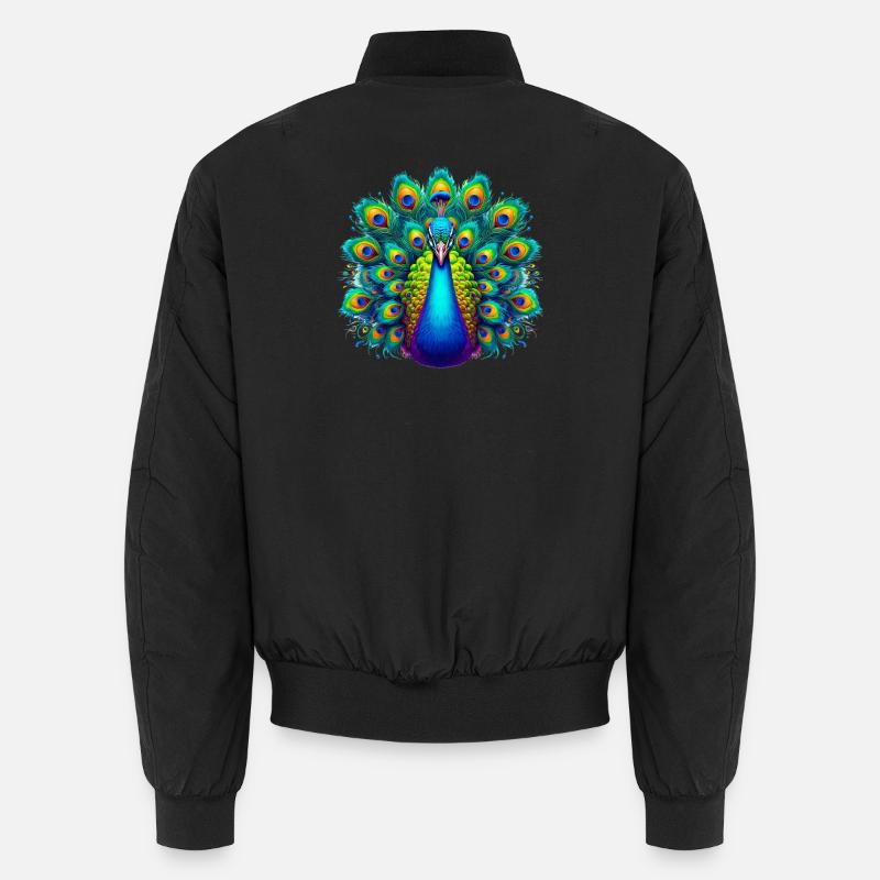 Pfau - Unisex Bomberjacke - Schwarz