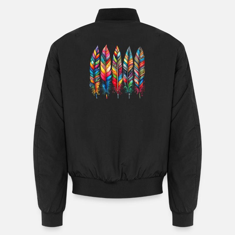 Feder - Unisex Bomberjacke - Schwarz