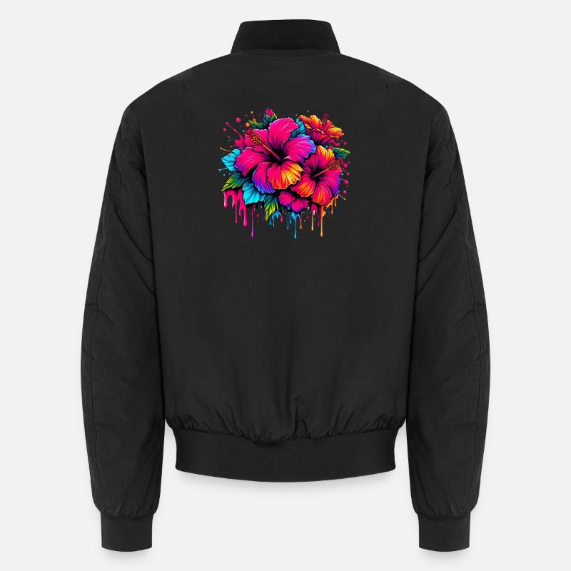 Fleurs d’hibiscus Bomber unisexe