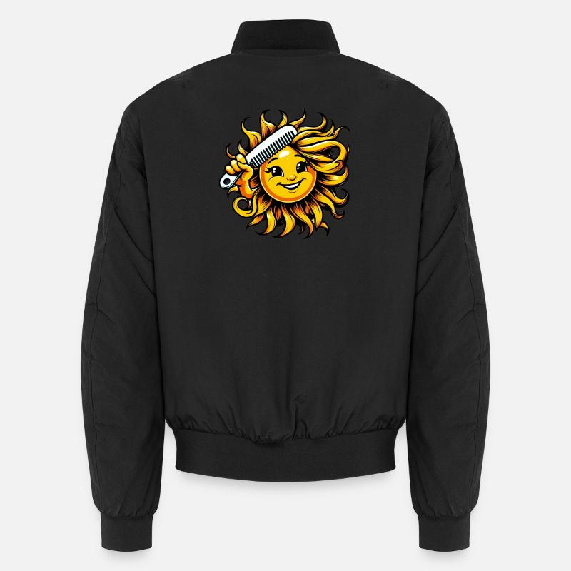Sonne - Unisex Bomberjacke - Schwarz