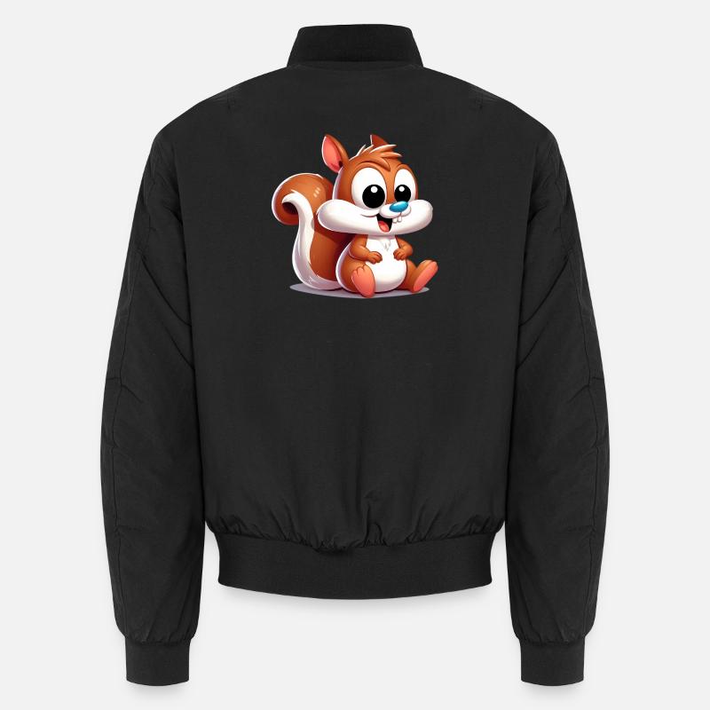 Eichhörnchen - Unisex Bomberjacke - Schwarz
